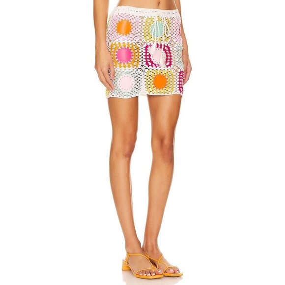 My Beachy Side Crochet Mini Skirt Multi Womens Size Large - Picture 3 of 9
